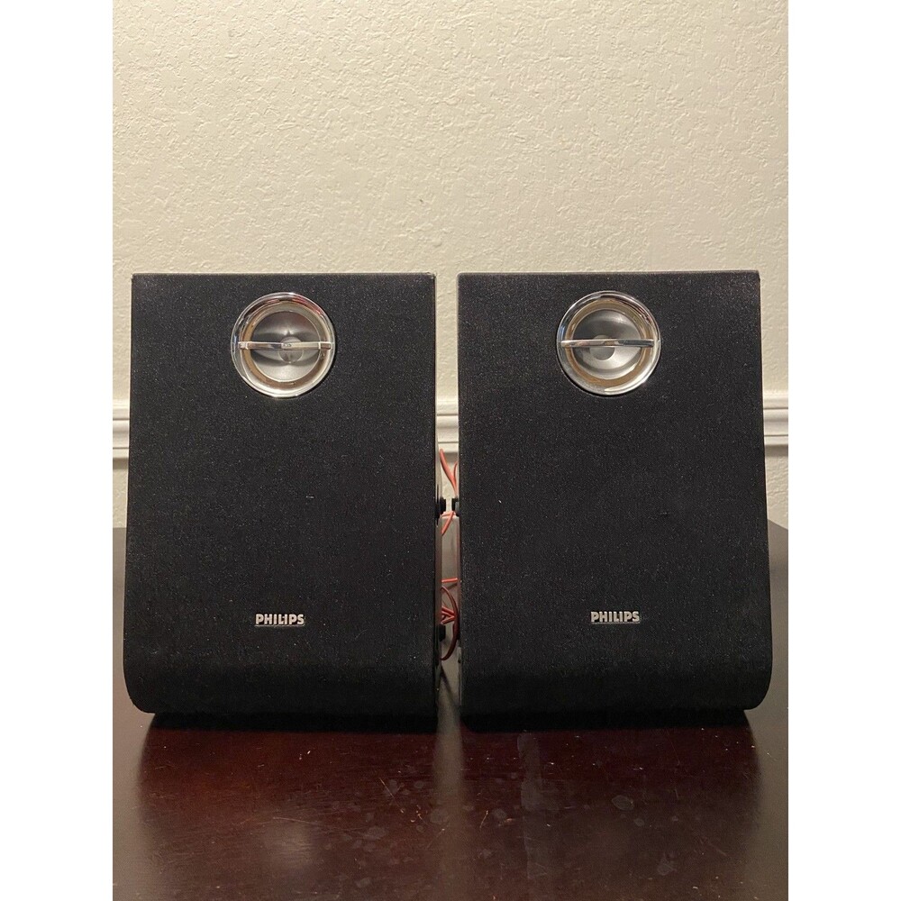 PHILIPS MC235B/37 Micro System Right and Left Speakers & Remote Only - Tested